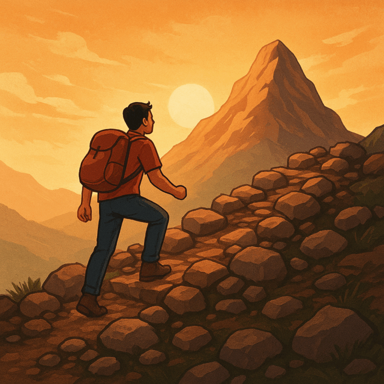 Steine als Stufen: Jeder Widerstand bringt dich deinen Gipfel näher